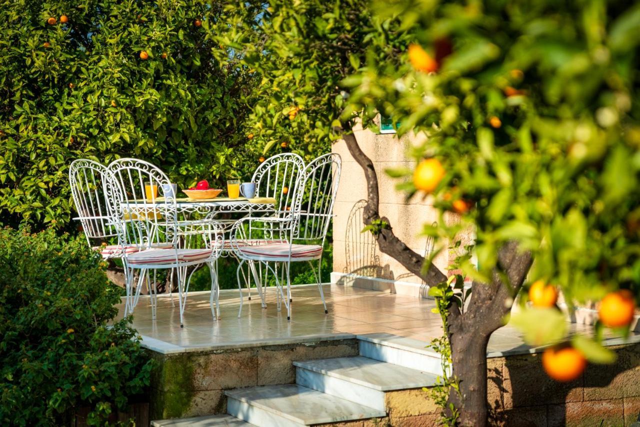 The Tower With The Orange Tree Garden Villa Ialysos  Buitenkant foto
